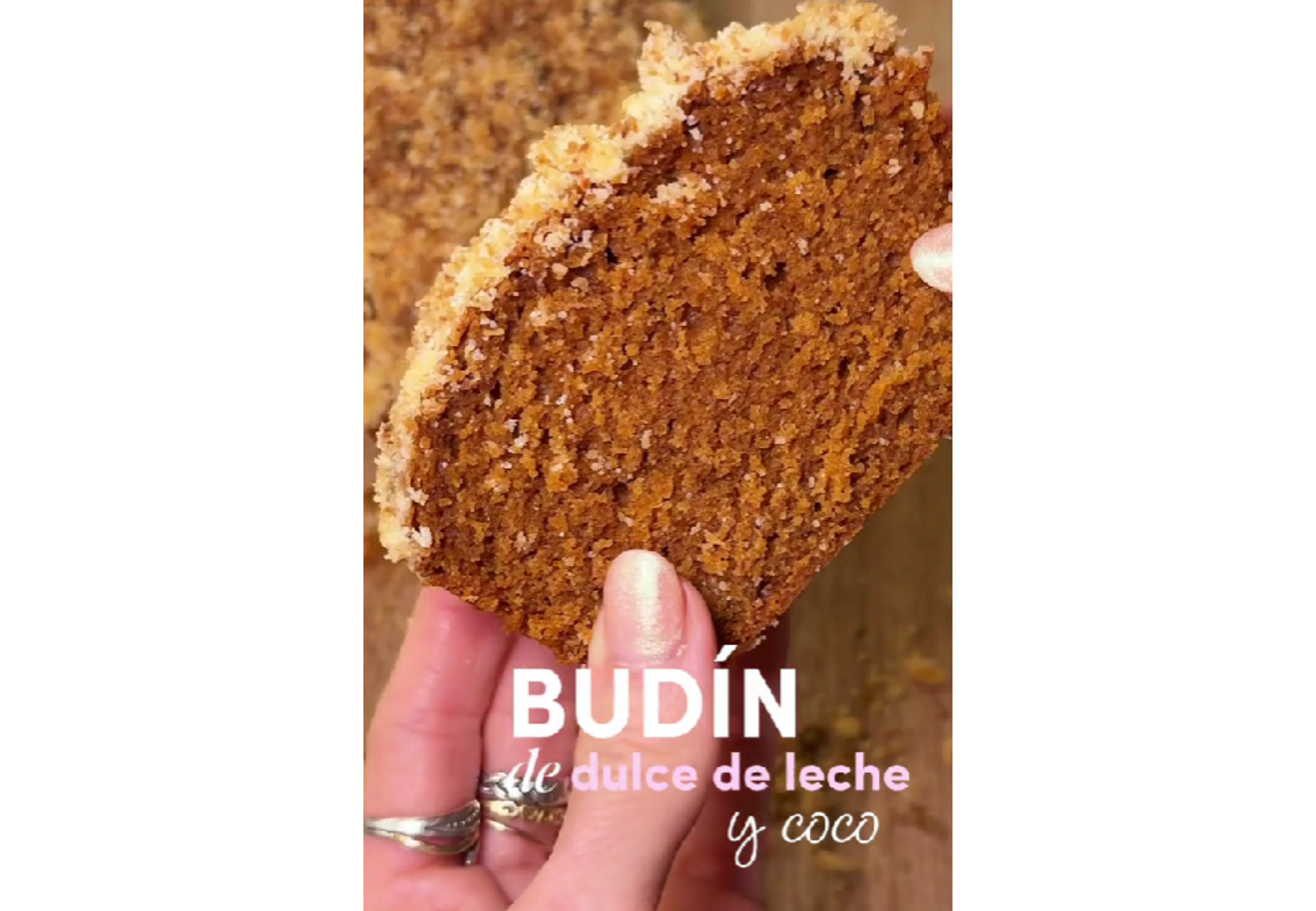 Así queda el budín con esta receta.