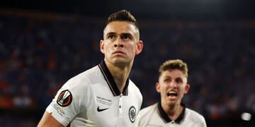 Rafael Borré anotó el gol del empate para el Frankfurt ante el Rangers en la final de la Europa League.