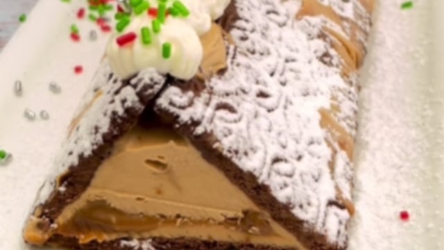 Este postre helado es ideal para la Navidad.