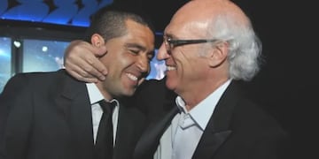 Juan Román Riquelme y Carlos Bianchi. Foto: Los Andes