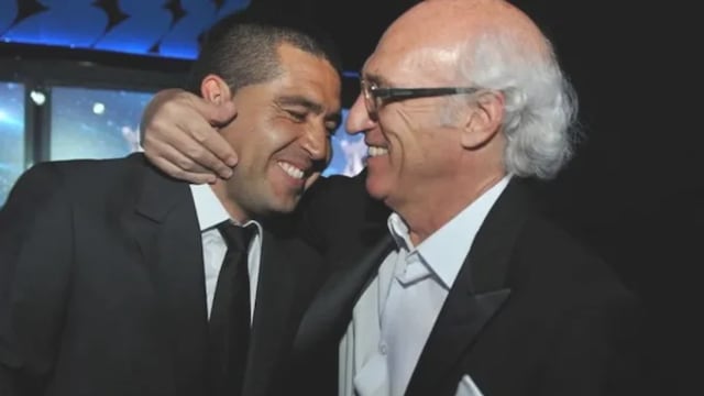 Juan Román Riquelme y Carlos Bianchi. Foto: Los Andes