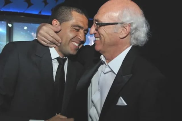 Juan Román Riquelme y Carlos Bianchi. Foto: Los Andes