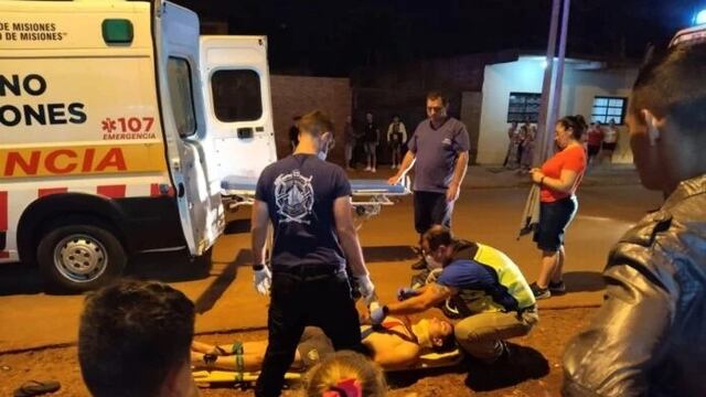 Puerto Iguazú: un motociclista resultó herido tras choque con un auto.