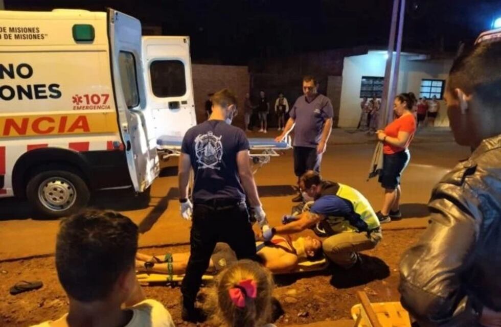 Puerto Iguazú: un motociclista resultó herido tras choque con un auto