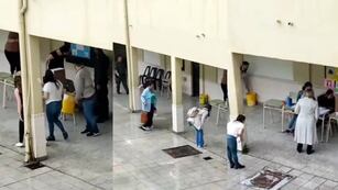 El roedor salió disparado contra la pared y asustó a varias personas.