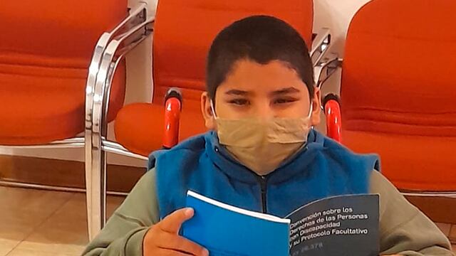 Giuliano Altamirano, un de 10 años que redactará un Manifiesto internacional para niños con discpacidad.