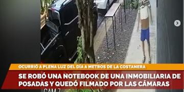 Robó una computadora en pleno centro de Posadas y a plena luz del día.