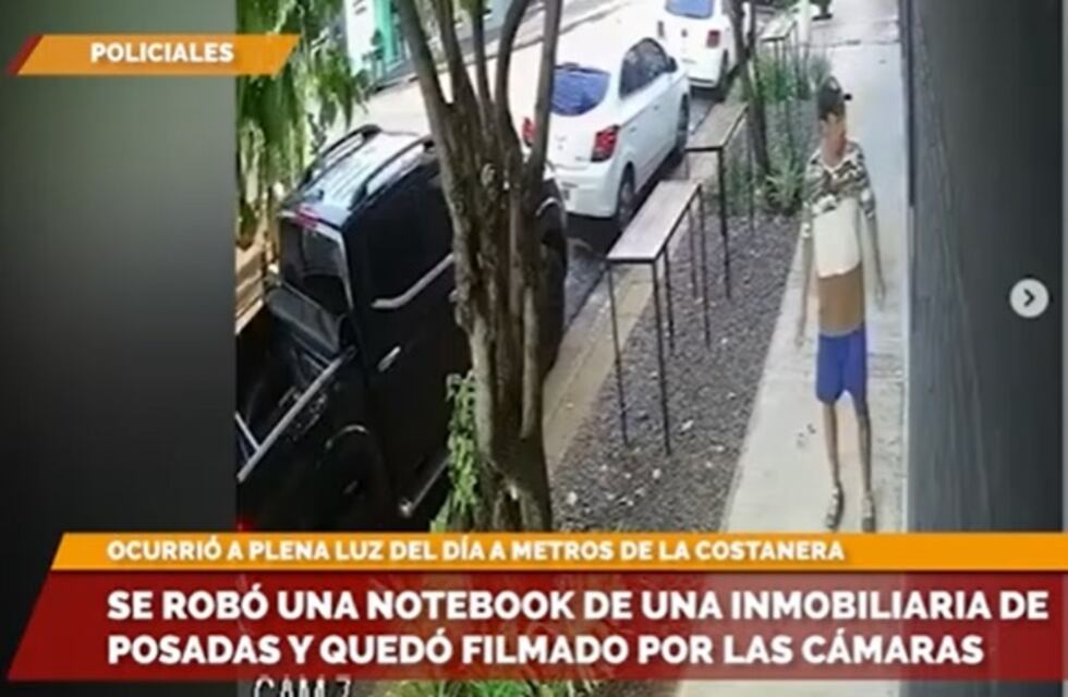 Robó una computadora en pleno centro de Posadas y a plena luz del día