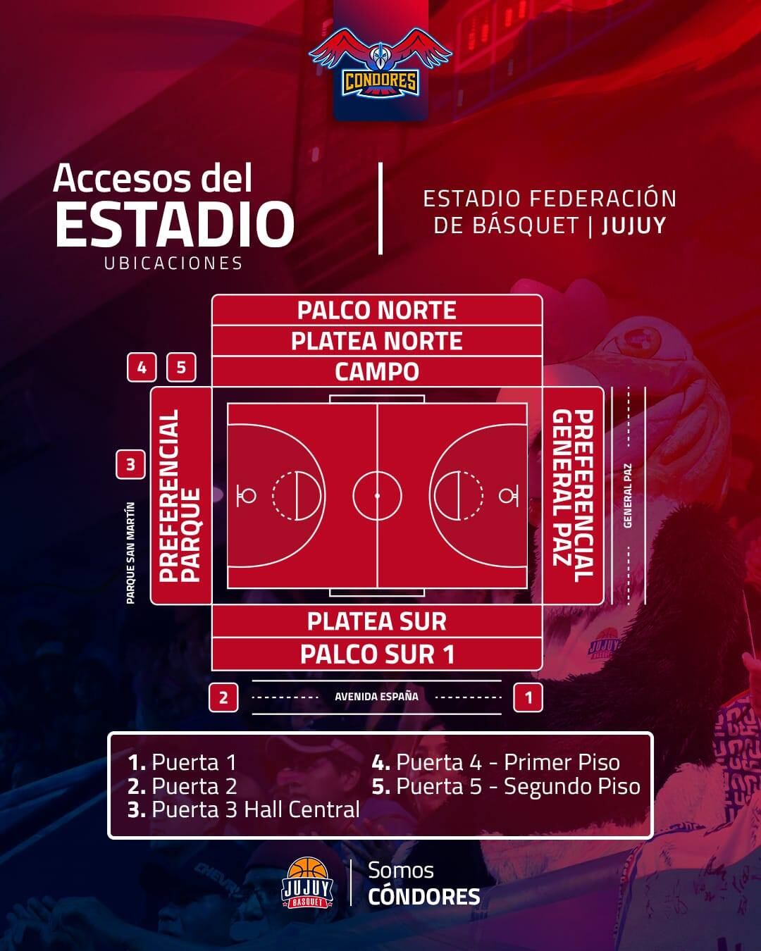 El público jujeño está convocado  a alentar a los "cóndores" este martes a la noche. Las entradas están a la venta en las boleterías del estadio del parque San Martín.