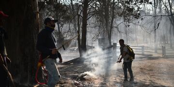 Incendios en las sierras de Córdoba en el Valle de calamuchita Potrero de Garay y Atos Pampa 18 agosto2021