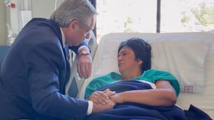 A fines de junio del año pasado Milagro Sala fue internada por el cuadro de trombosis y el presidente Alberto Fernández la visitó en Jujuy.