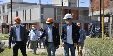 El intendente junto con el secretario de Obras Públicas de la Nación