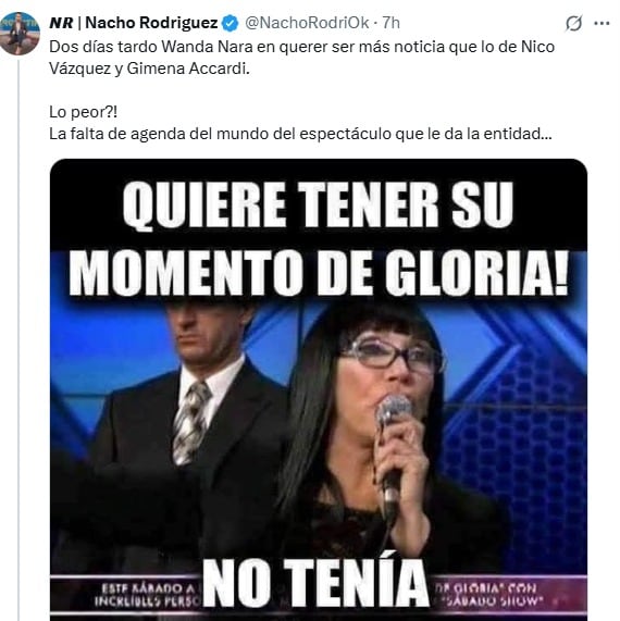 Nacho Rodríguez sobre el accionar de Wanda Nara.