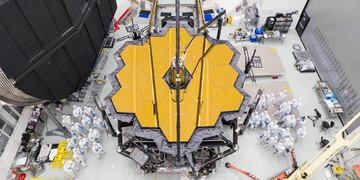 El telescopio James Webb fue enviado al espacio este sábado para viajar 1,5 millones de kilómetros de la tierra. (Nasa)