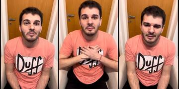 Rodrigo Salcedo luego de ser eliminado de Masterchef, quedando como tercer mejor cocinero 2023.