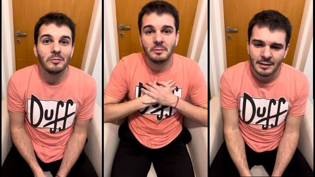 Rodrigo Salcedo luego de ser eliminado de Masterchef, quedando como tercer mejor cocinero 2023.