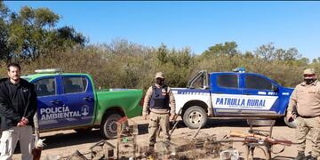 La Esperanza. Los animales rescatados (Policía Ambiental).