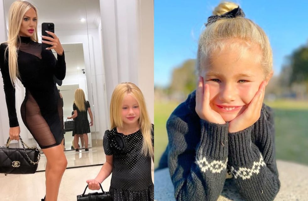 El día que Matilda, la hija de Luciana Salazar, fue a un cumple con un vestido rojo con un abrigo animal print y abrió debate