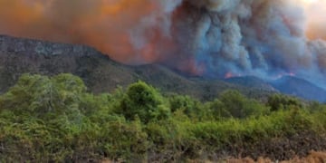 El fuego avanza en la cordillera.
