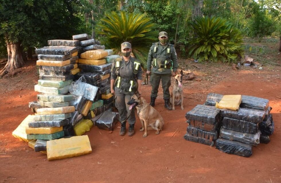 Gendarmería secuestró casi dos mil kilos de marihuana junto a dinero y armas en Caraguatay