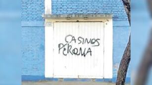 Casinos Perona, un graffitti en el club Atlético de Rafaela
