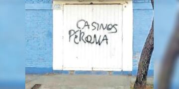 Casinos Perona, un graffitti en el club Atlético de Rafaela