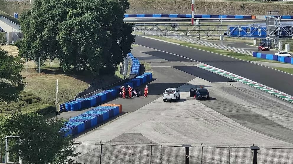Tuvo un choque en las prácticas.