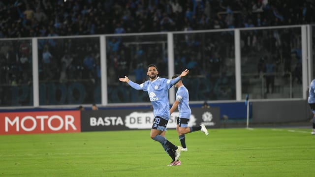 Golazo de Franco Jara por Copa Sudamericana, para el 1 a 0 de Belgrano. Se lo empataron muy rápido.
