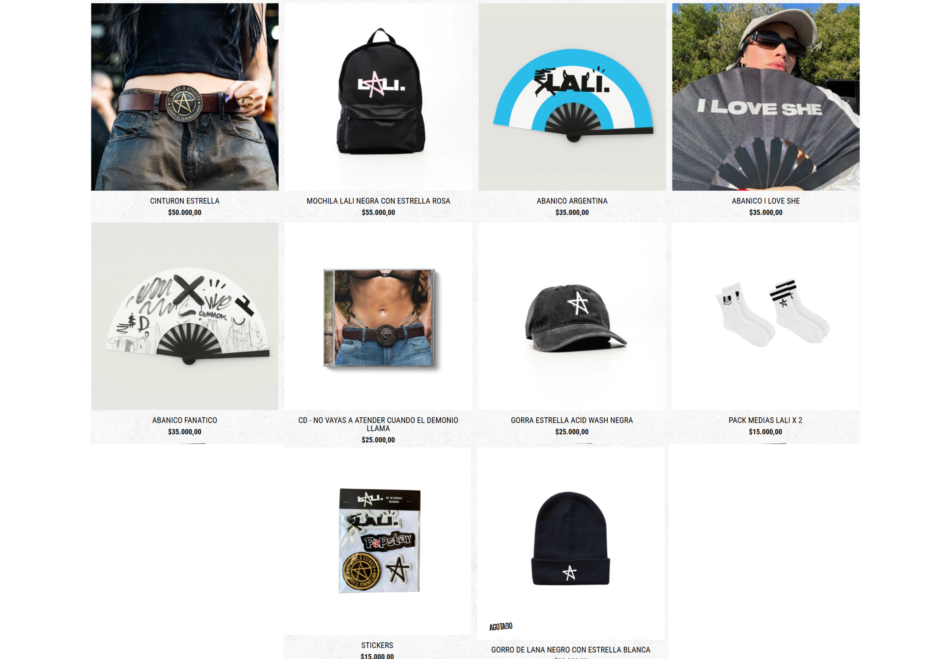 Más productos del merch de Lali.