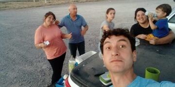 De regreso a casa, la familia sanjuanina evitó el contacto con demás personas para no contagiar.