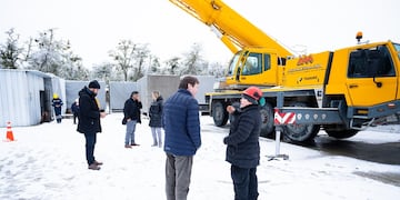 Gobernador de Tierra del Fuego, Gustavo Melella, tras recorrer la obra del Hospital Modular.