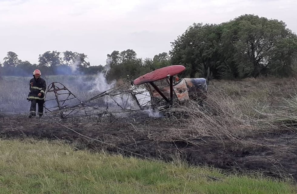 Jesús María: se incendió un avión en el aeroclub