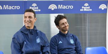 Lionel Scaloni y Pablo Aimar en la Selección Argentina.