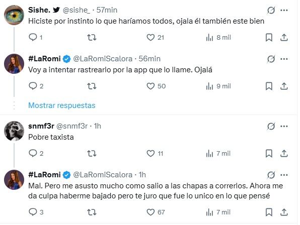 Romina Scalora sobre lo ocurrido.