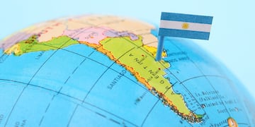 Argentina en el mapa.