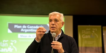 Julián Domínguez dejó varias definiciones de la política económica del Gobierno en su visita a La Rural. Foto: Prensa Ministerio de Agricultura de La Nación.