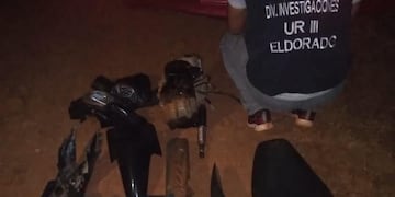 Puerto Piray: incautan partes de una motocicleta robada
