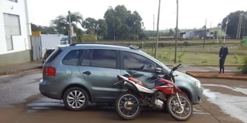 Siniestro vial en San Vicente dejó a una persona lesionada.