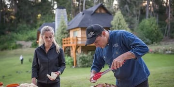 La pareja ganadora en el Campeonato Nacional de Asadores a la Estaca.