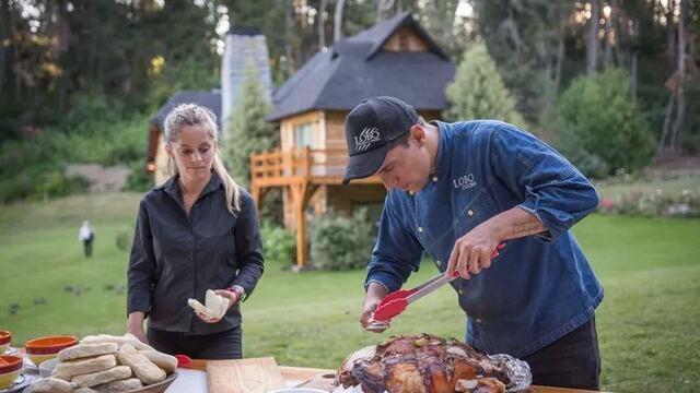 La pareja ganadora en el Campeonato Nacional de Asadores a la Estaca.
