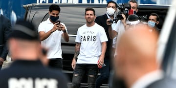 Lionel Messi visitó el Parque de Los Príncipes.