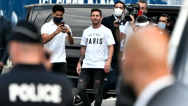 Lionel Messi visitó el Parque de Los Príncipes.