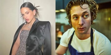 Rosalía y el actor Jeremy Allen White ¿Romance confirmado?. (Collage web)