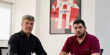 Federico Bessone, con el respaldo total del presidente Juan Manuel Cavagliatto para elegir los refuerzos del segundo semestre de Instituto (Prensa Instituto).