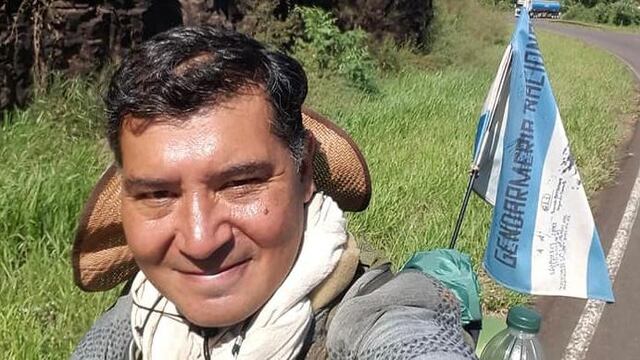 Néstor Ariel Cañizares, el chaqueño que recorrió 1.500 kilómetros a pie para homenajear a los héroes de Malvinas.