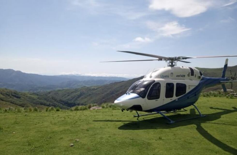 El helicóptero provincial presta servicios en alta montaña