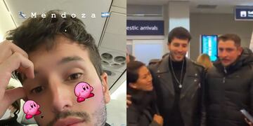 Sebastián Yatra llegó a Mendoza y lo compartió en su instagram.