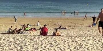 Los futbolistas de la Selección Argentina estaban pasando la tarde en una playa de Portugal.