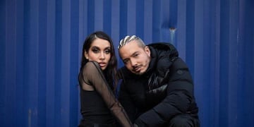 María Becerra y J Balvin en "¿Qué más pues?".