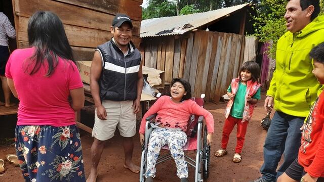 Asistieron a una familia guaraní en Puerto Iguazú.